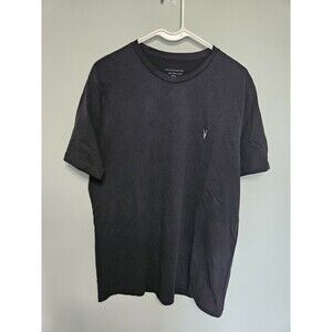 AllSaints Tonic Mens Black Designer 100% Cotton Crew Neck T-Shirt Size L